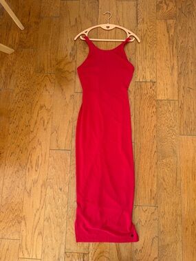 Superdry racer back pink bodycon dress